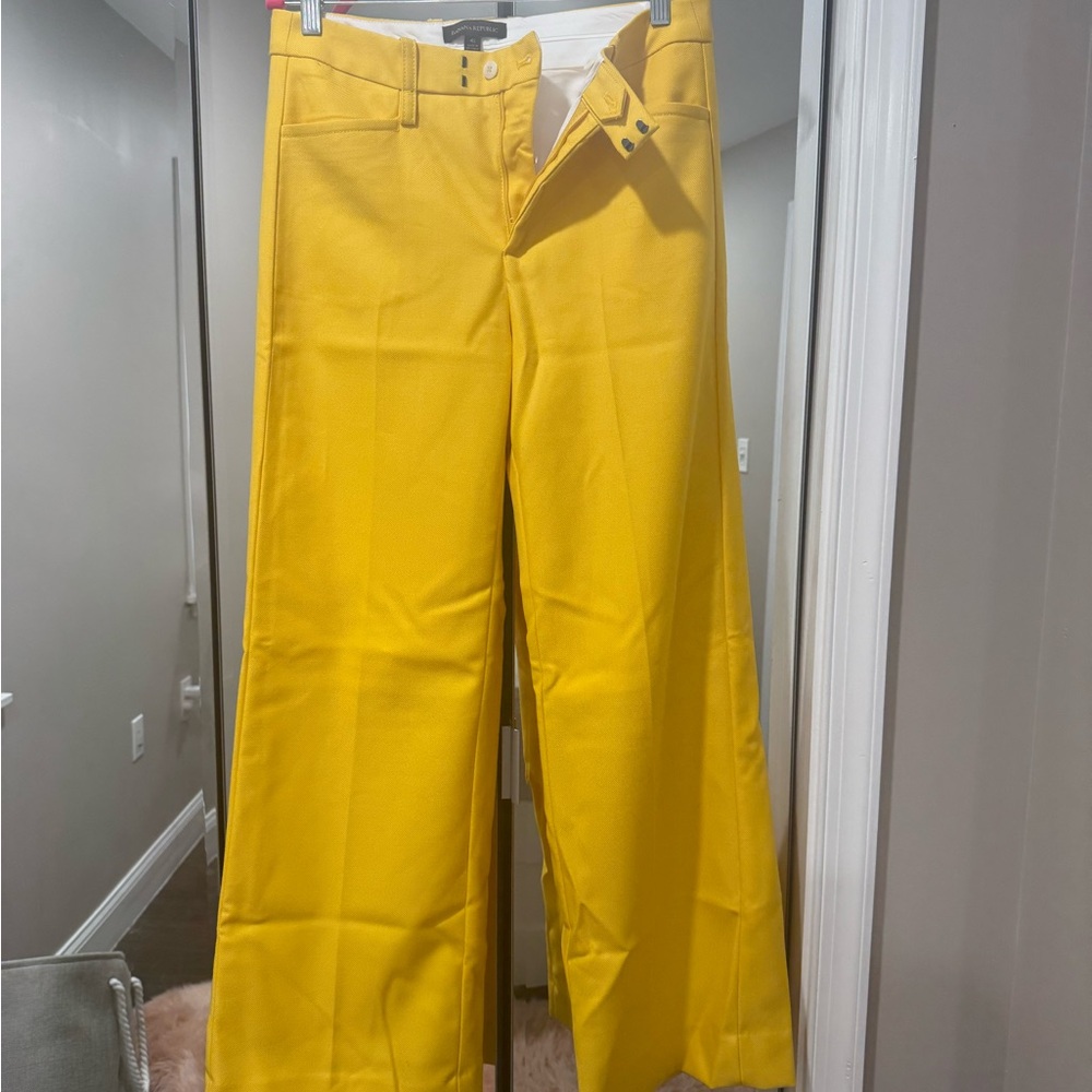 Banana Republic Yellow Wide-Leg Pants
